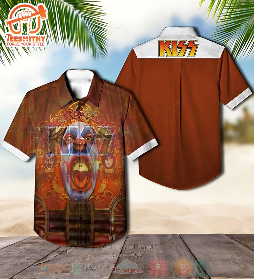 Kiss Band Psycho Circus Men’s Short Sleeve Aloha Shirts