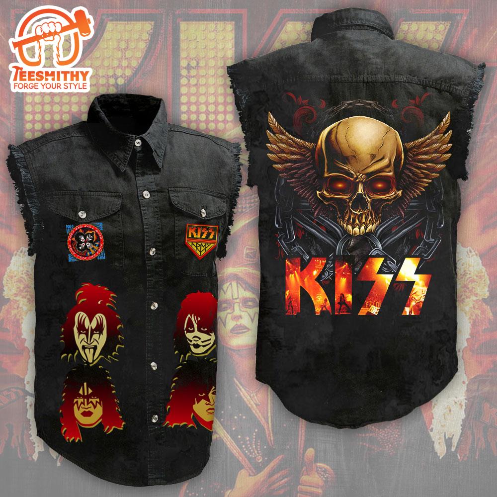 KISS Band Tour Sleeveless Denim Shirt