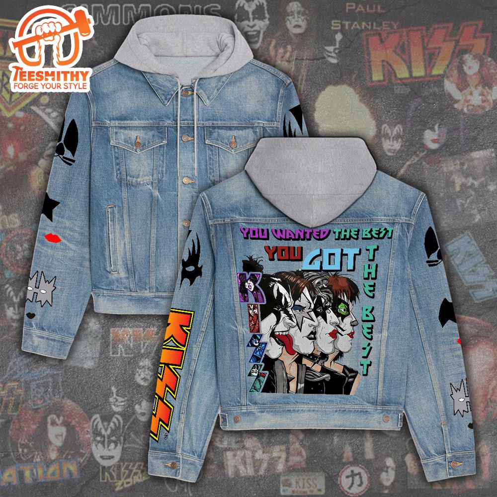 Kiss Band Women’s Denim Hood Jacket