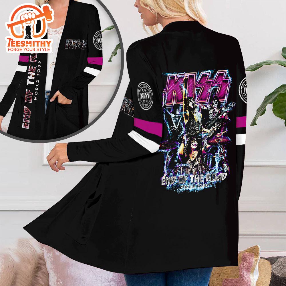 Kiss Band Women’s Patch Pocket Cardigan For Fans