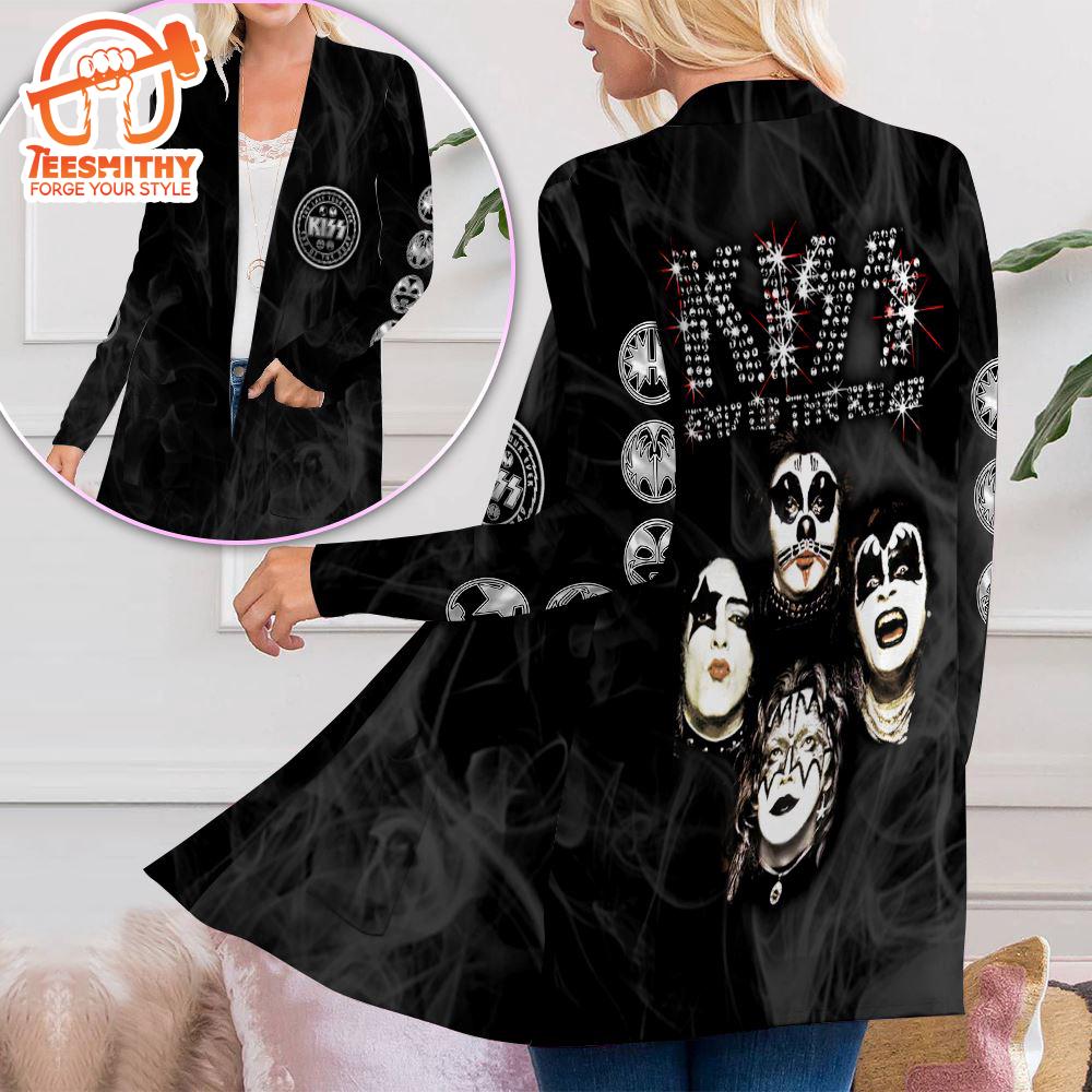 Kiss Band Women’s Patch Pocket Cardigan Gift Christmas