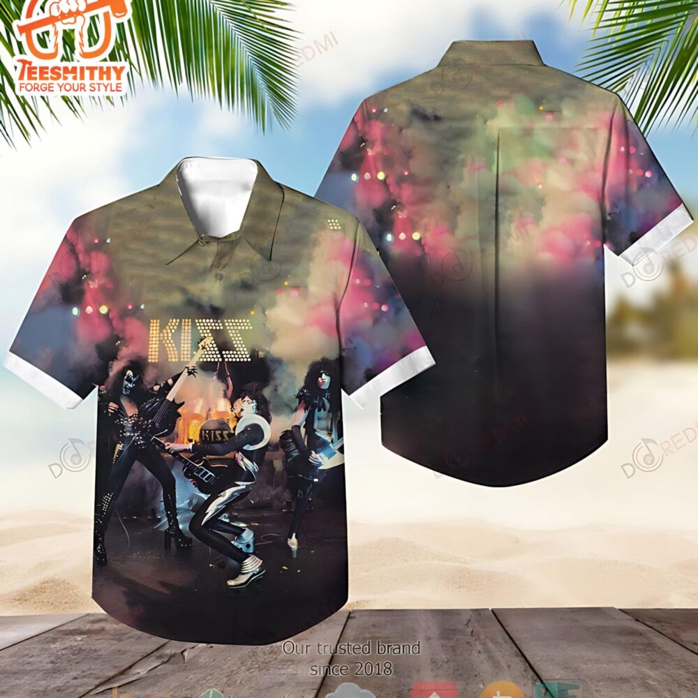 Kiss Concert Spectacle Men’s Short Sleeve Aloha Shirts