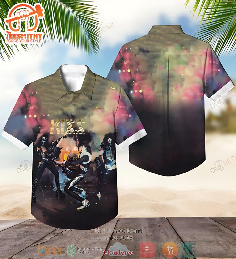 Kiss Concert Spectacle Men’s Short Sleeve Aloha Shirts