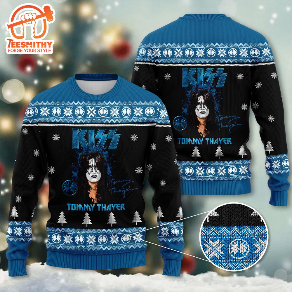 Kiss Merry Kissmas Reindeer Rock Heavy Metal 3D Ugly Christmas Sweater