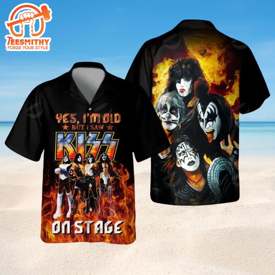 KISS On Stage Legacy Men’s Short Sleeve Aloha Shirts