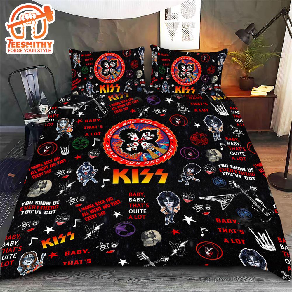 Kiss Rock Band Music 3D Duvet Cover Bedding Set