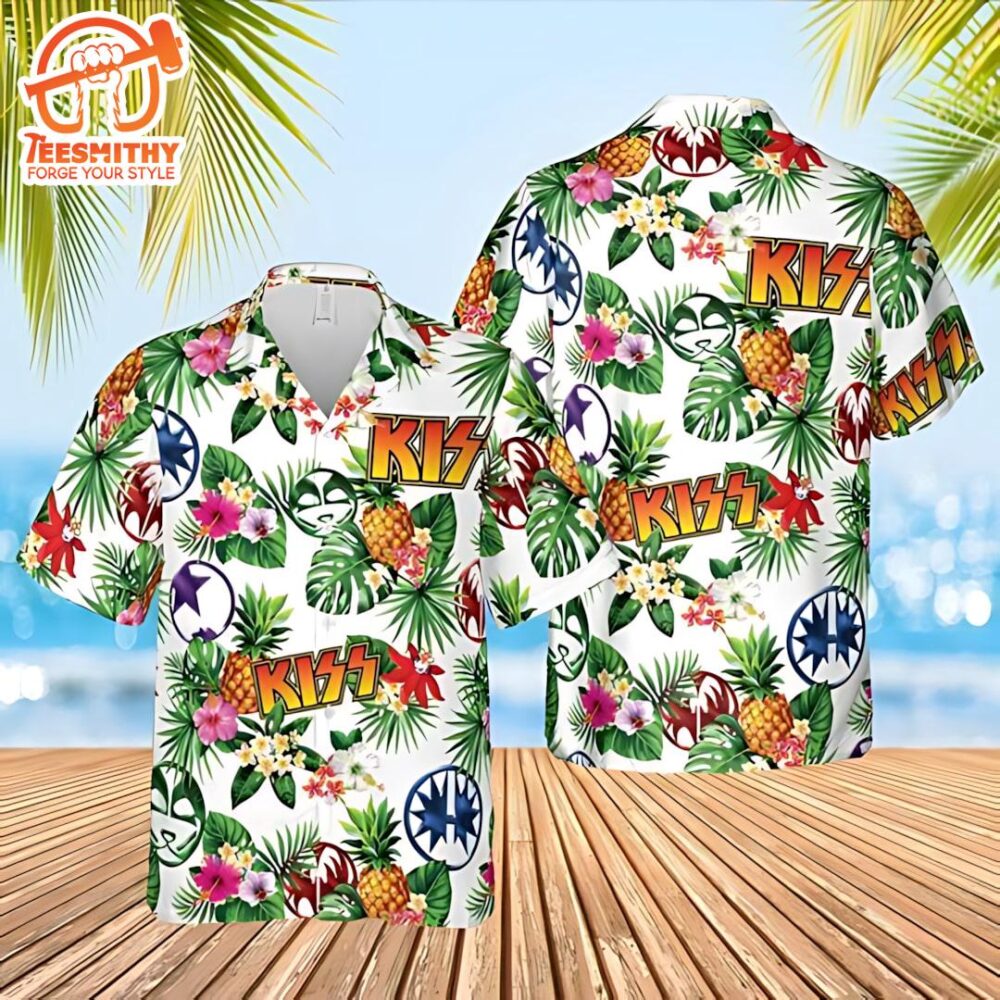 Kiss Tropical Vacation Men’s Short Sleeve Aloha Shirts