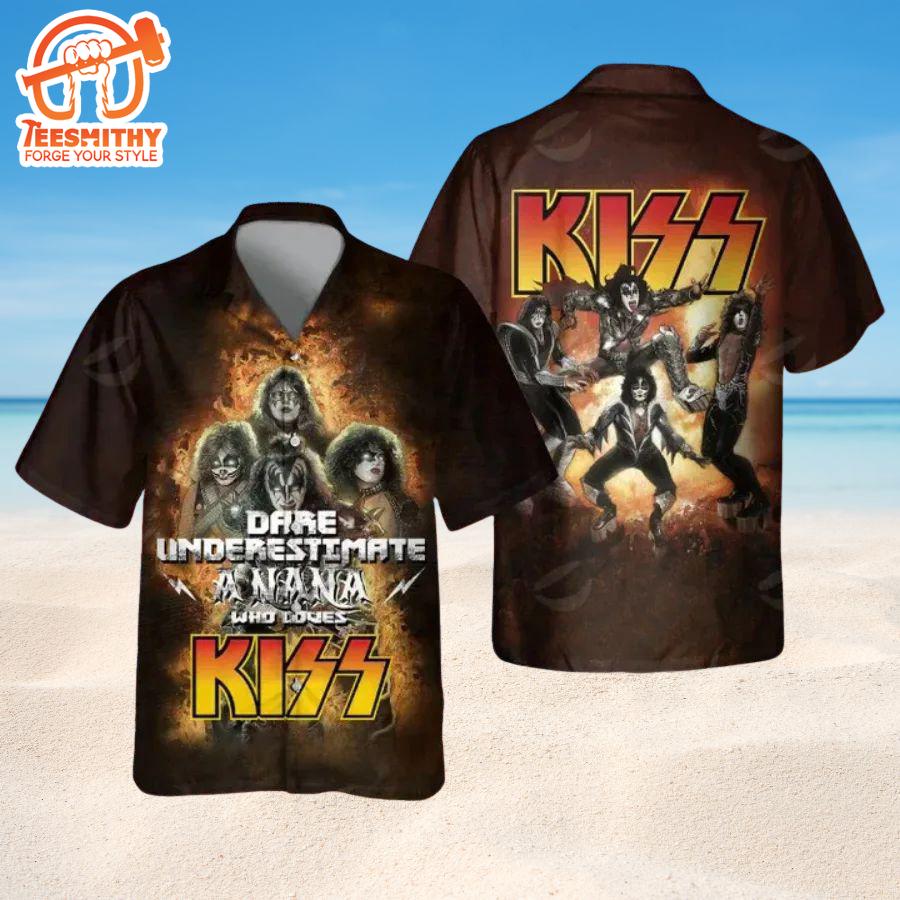 KISS Ultimate Fan Fury Men’s Short Sleeve Aloha Shirts