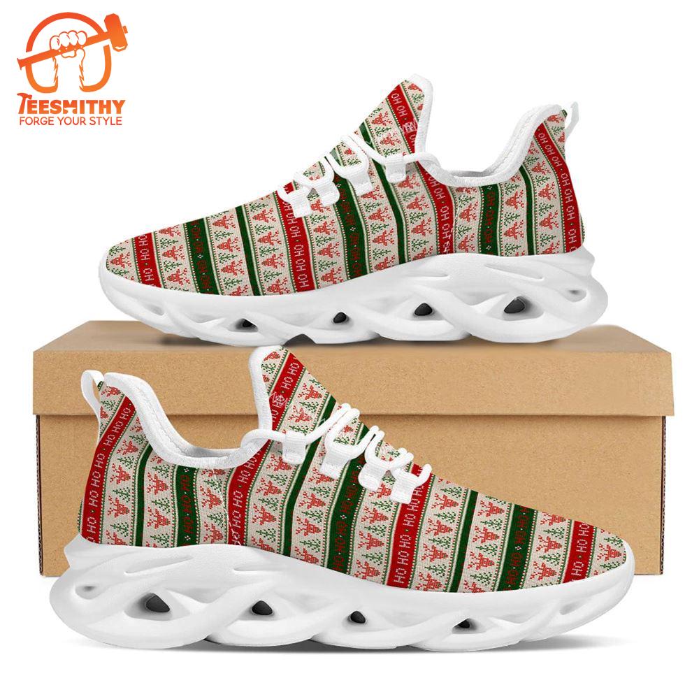 Knitted Christmas Print Pattern White Max Soul Shoes   Gift Christmas