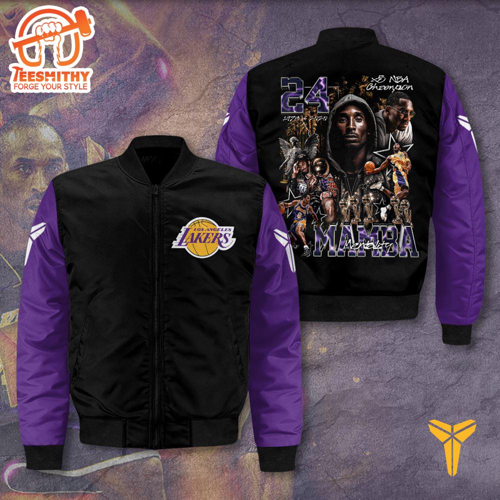 Kobe Bryant x Los Angeles Lakers 3D Bomber Jacket For Fans