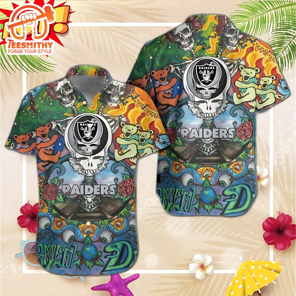 Las Vegas Raiders Grateful Dead NFL Hawaiian Shirt