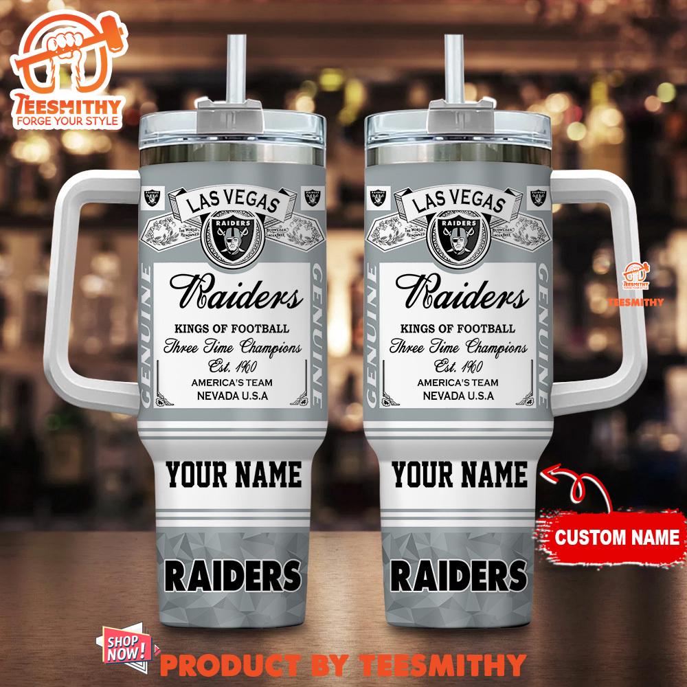 Las Vegas Raiders Nfl Kings Of Football Personalized Tumbler 40oz