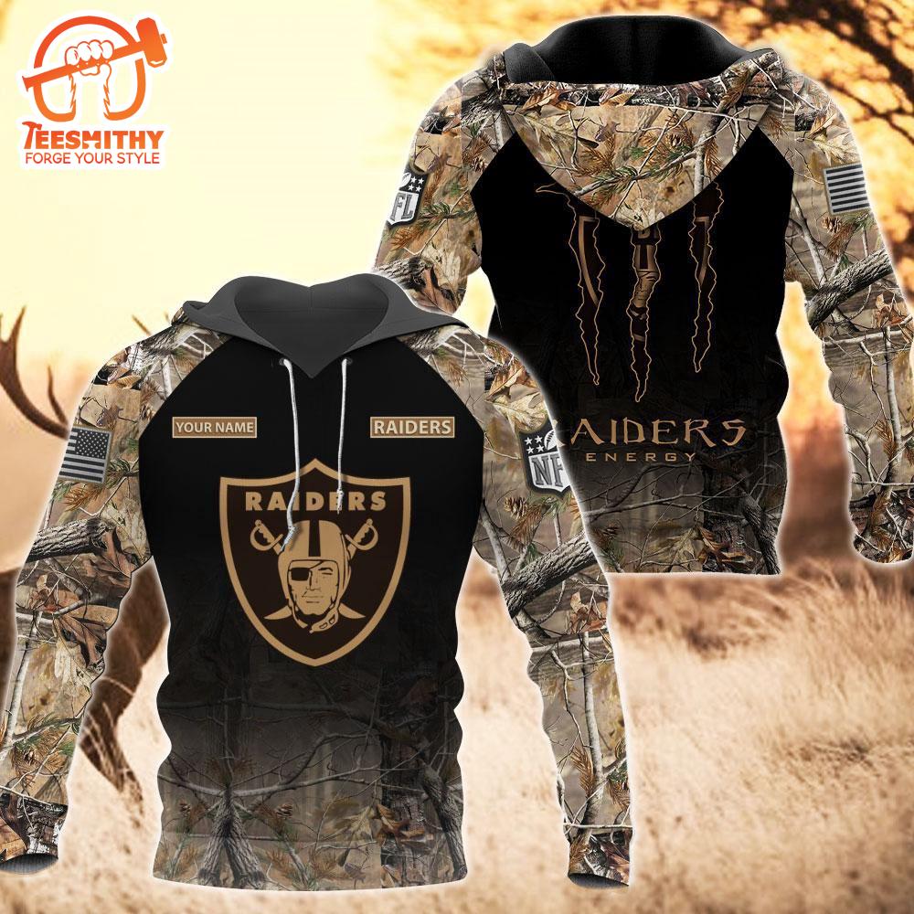 Las Vegas Raiders Personalized Hoodie Camo Hunting Perfect Gift  Gift Christmas