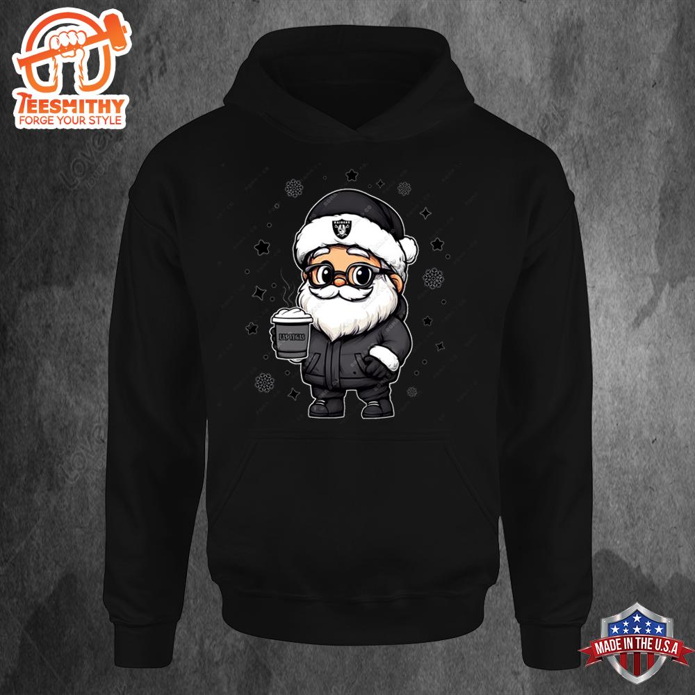 Las Vegas Raiders Santa Christmas Football Hoodie