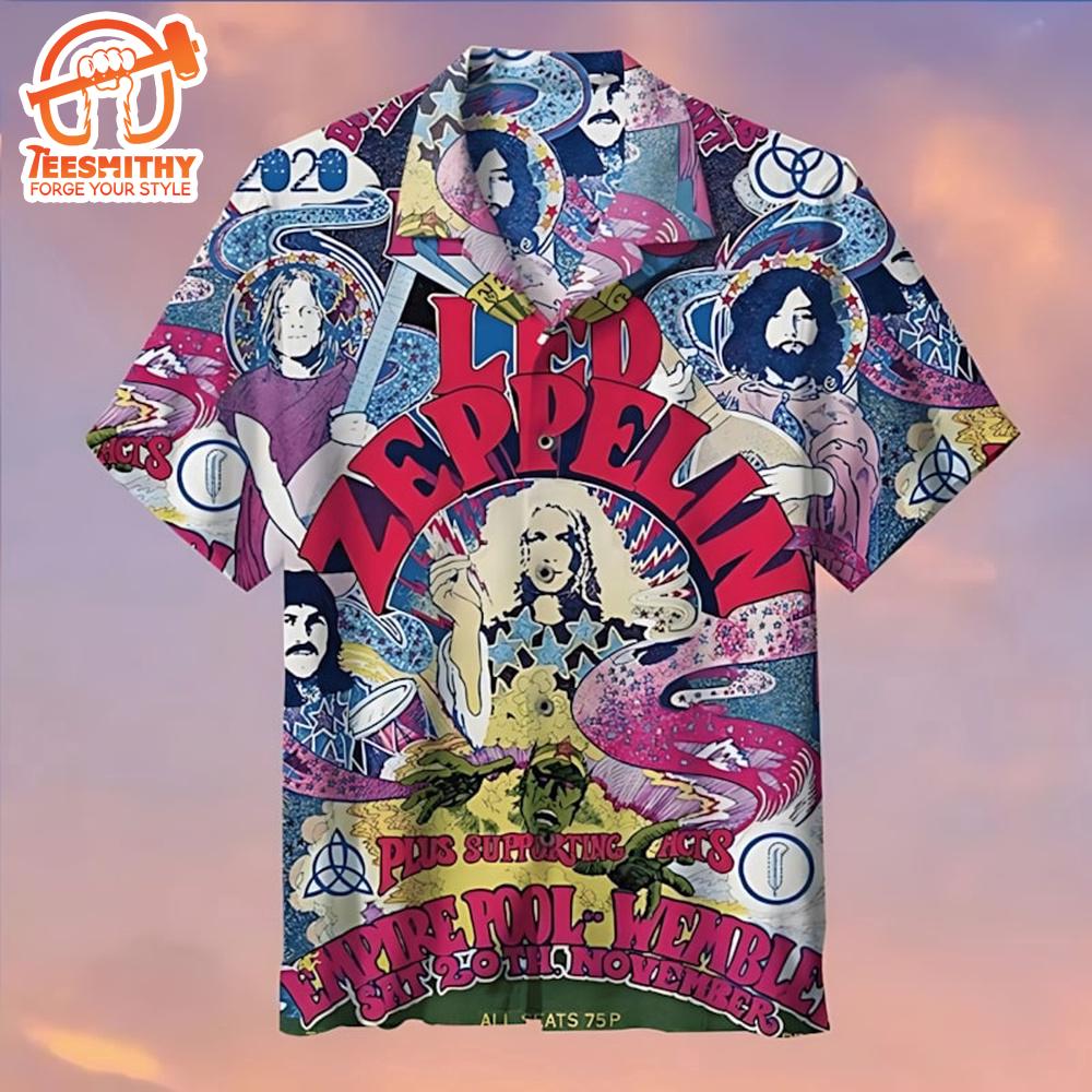 Led Zeppelin Psychedelic Tour Hawaiian Shirt