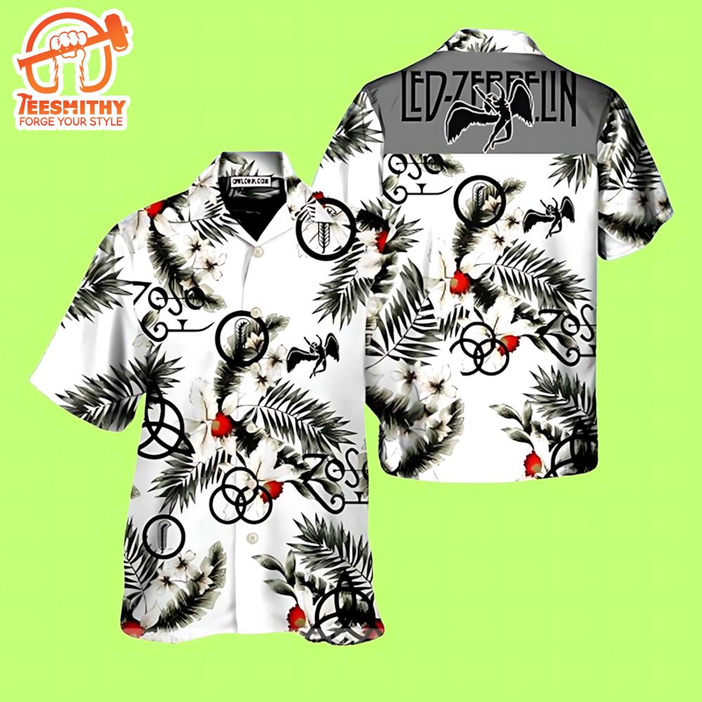 Led Zeppelin Tropical Symbols Hawaiian Shirt