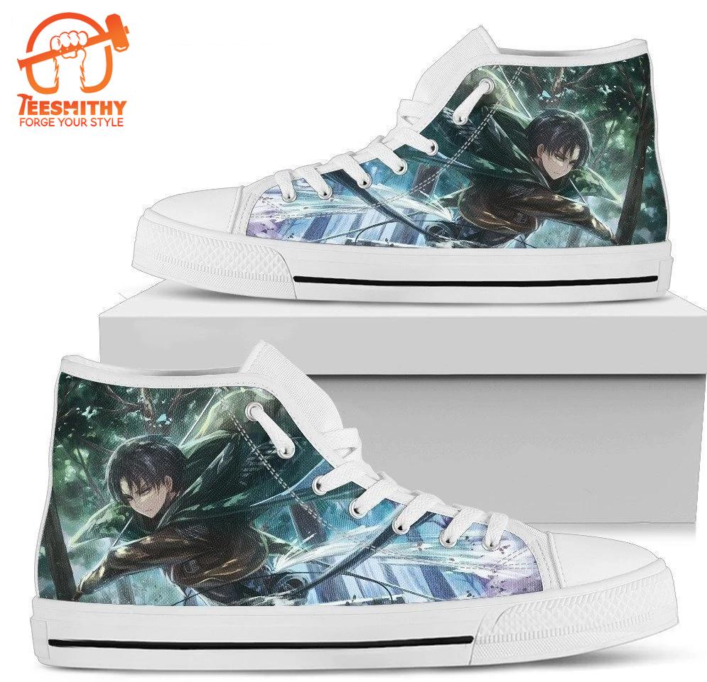 Levi Ackermen Attack On Titan High Top Shoes