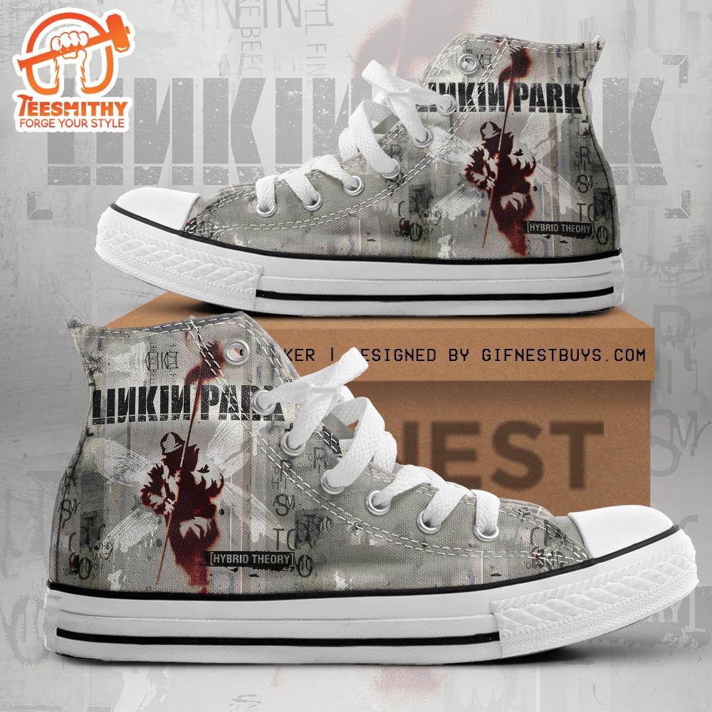 Linkin Park Shoes, Linkin Park Hybrid Theory, Linkin Park High Top Canvas Shoes