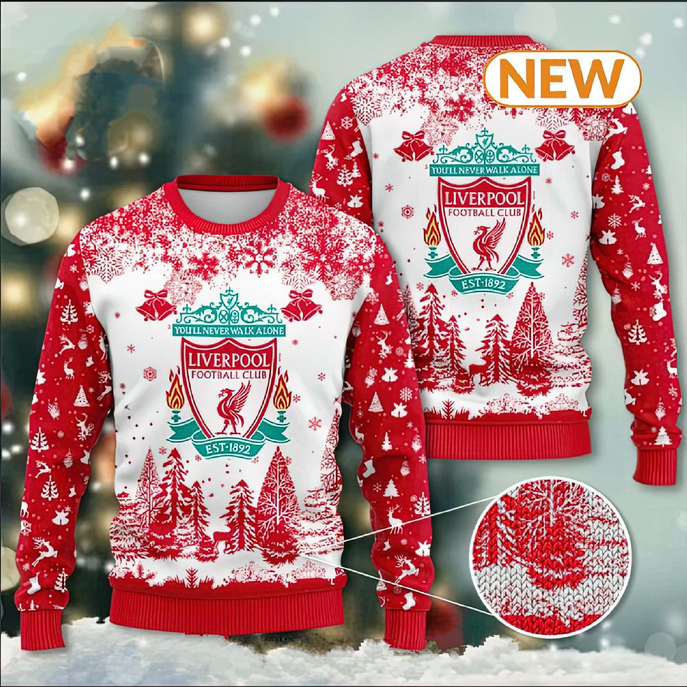 Liverpool Ugly Christmas Sweater Shirt, Sweatshirt