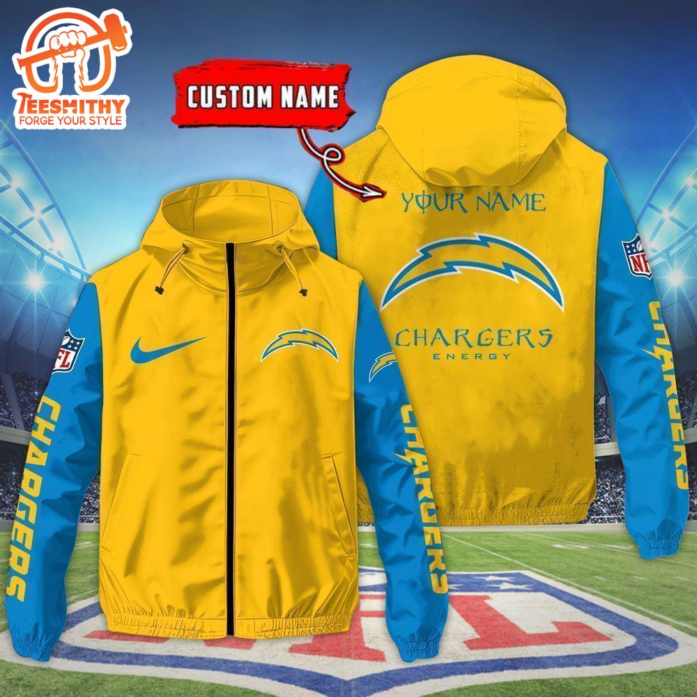 Los Angeles Chargers Custom Name Outdoor Jacket