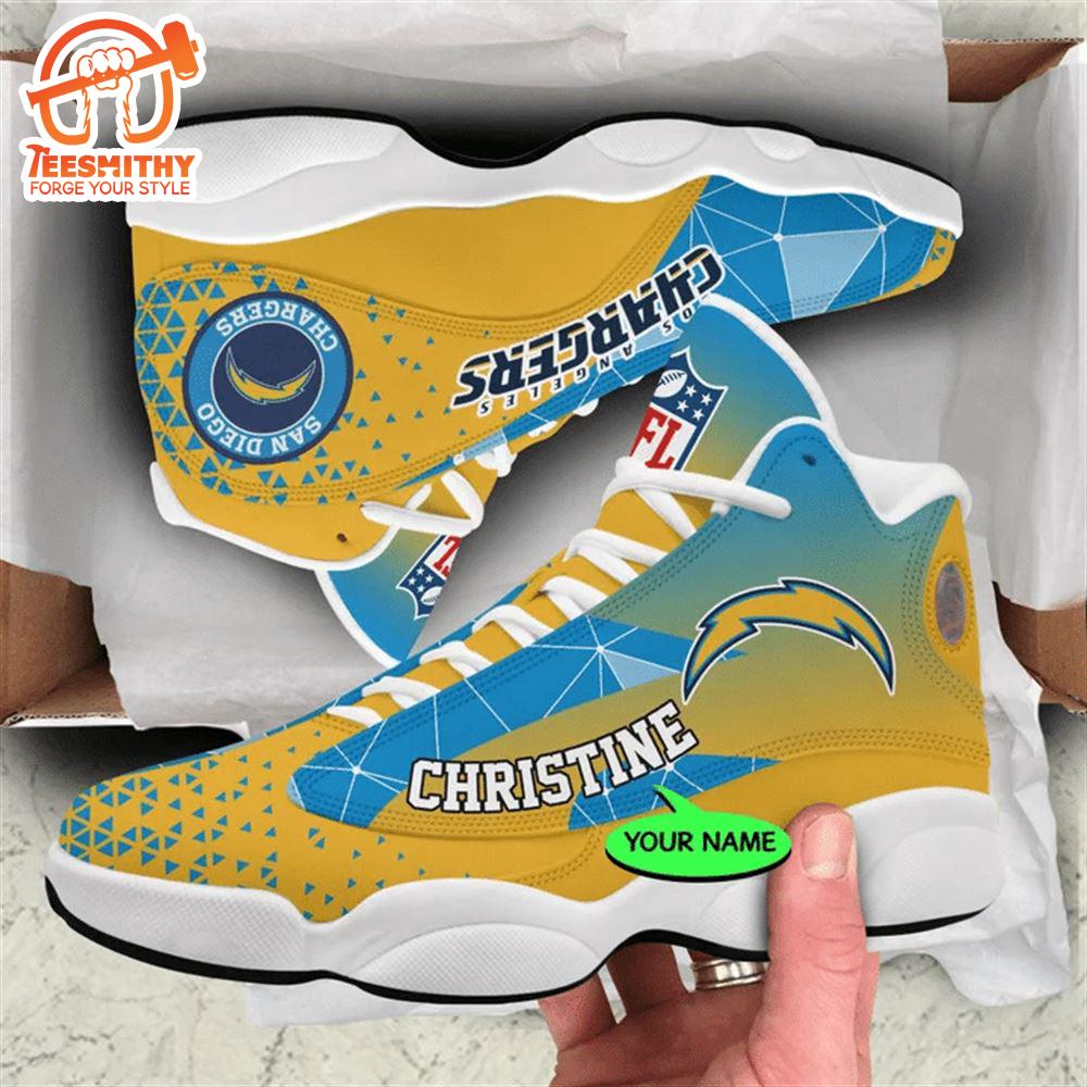 Los Angeles Chargers NFL Personalized Jordan 13 Shoes  Gift Christmas