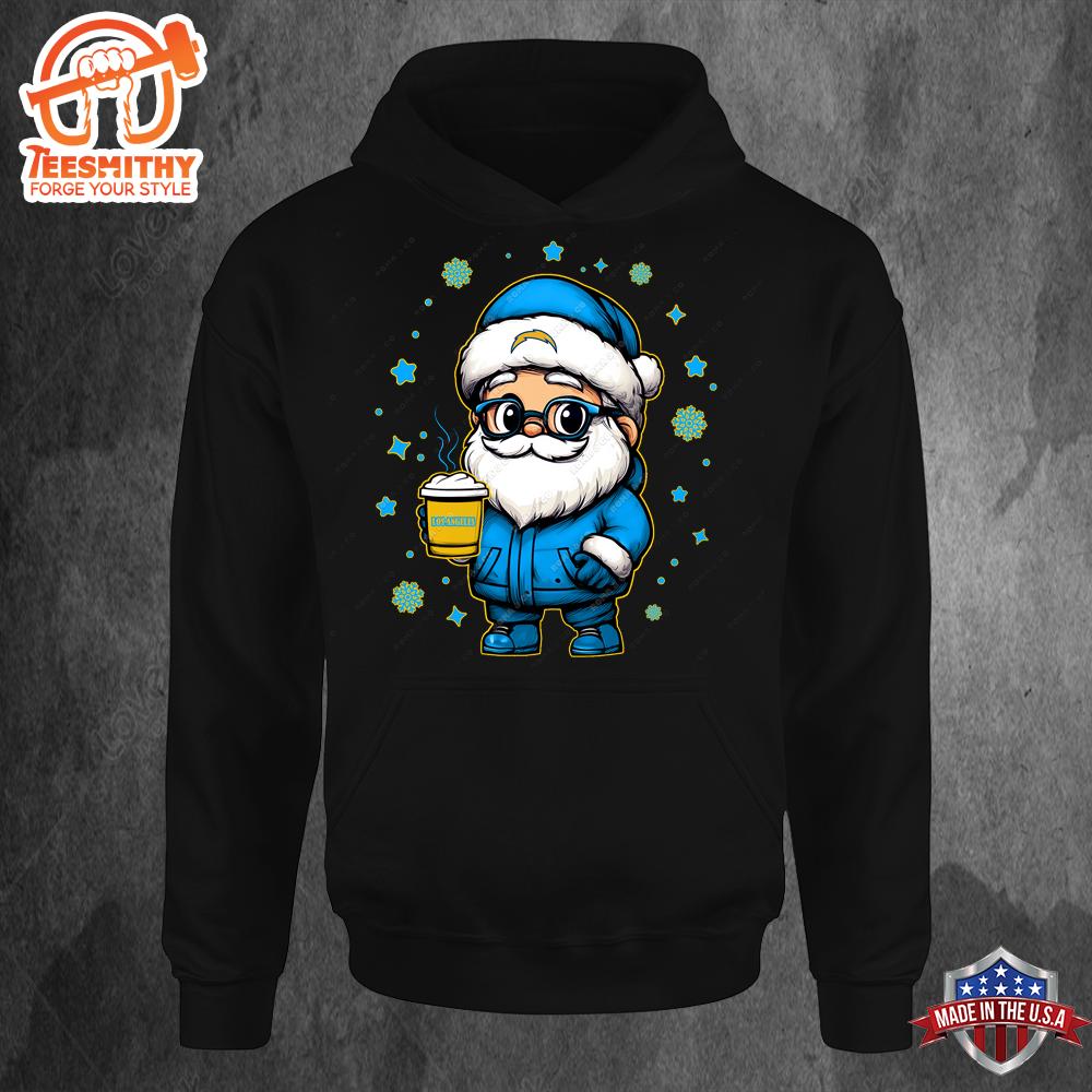 Los Angeles Chargers Santa Christmas Football Hoodie