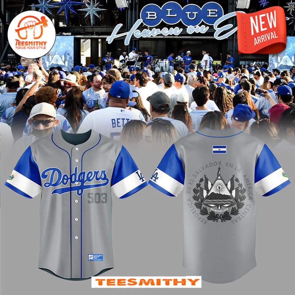 Los Angeles Dodgers Salvadoran Heritage Night Baseball Jersey