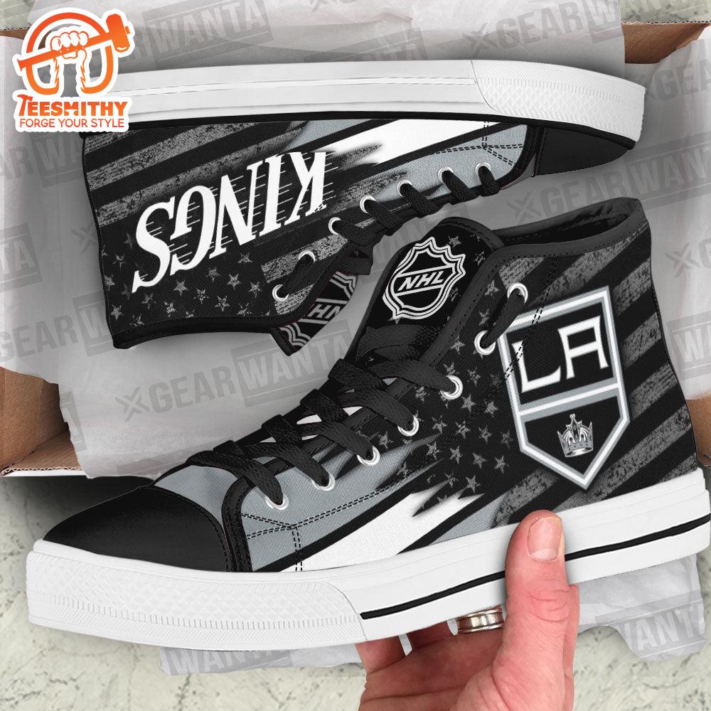 Los Angeles Kings High Top Shoes Custom American Flag Sneakers