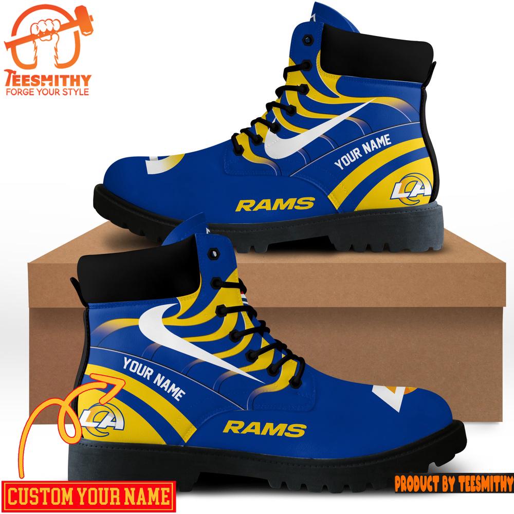 Los Angeles Rams Custom Boots Shoes Idea Gift For Fan