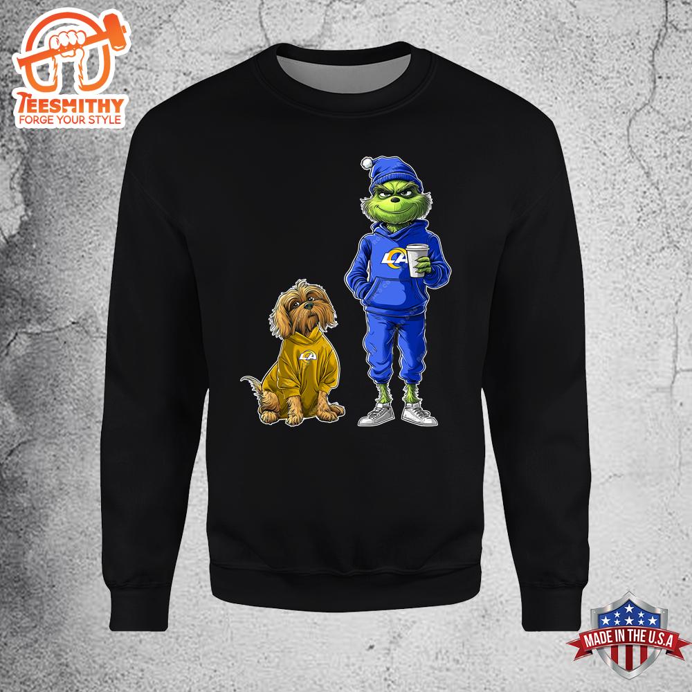 Los Angeles Rams Grinch Christmas Football Sweatshirt