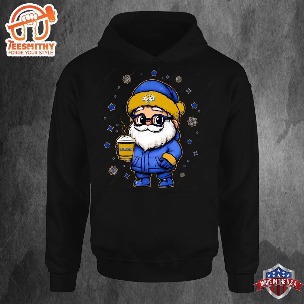 Los Angeles Rams Santa Christmas Football Hoodie