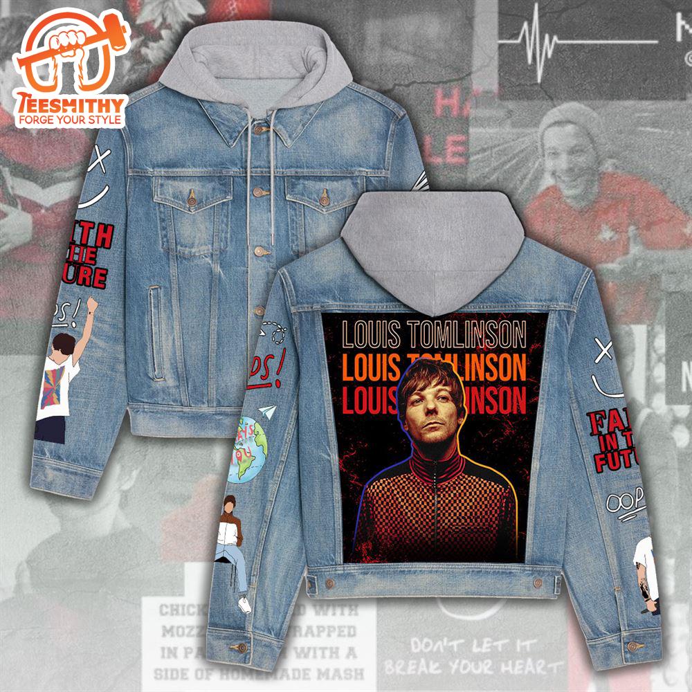 Louis Tomlinson Women’s Gift Christmas Denim Hood Jacket For Fans