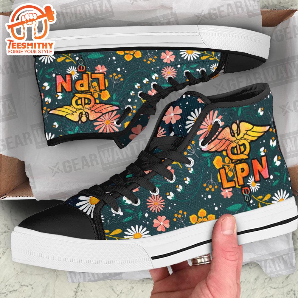 LPN Nurse High Top Shoes Custom