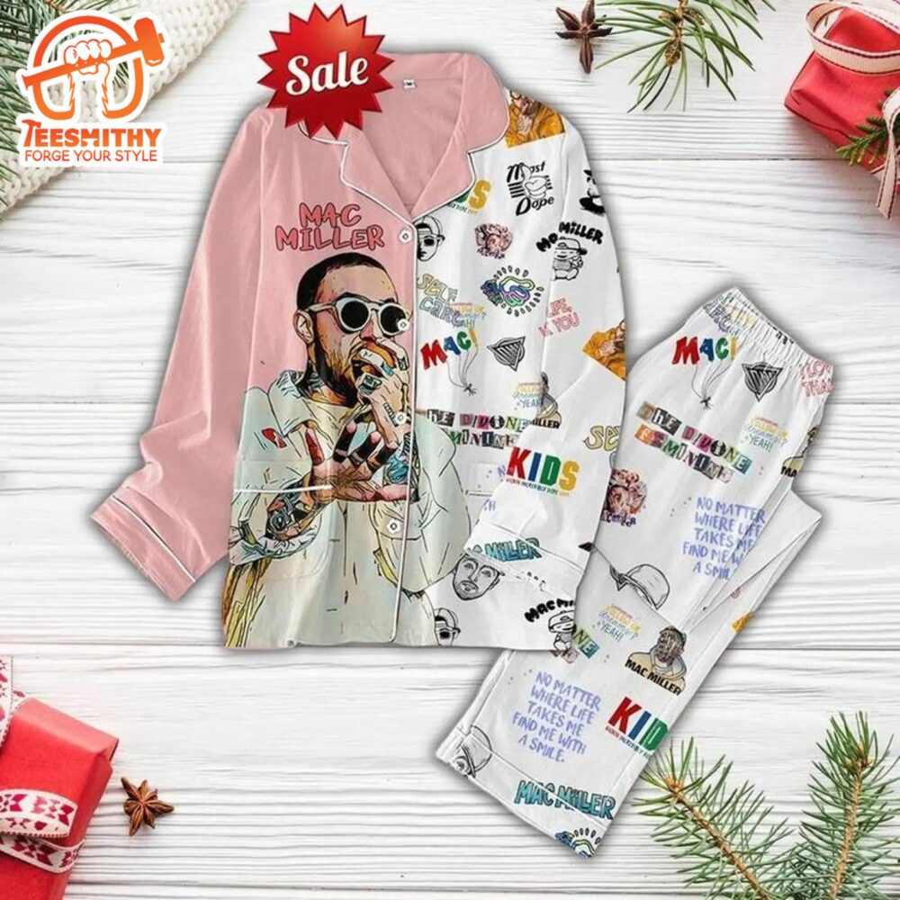 Macmiller Pajamas Set, Christmas Rap Tee Pajamas