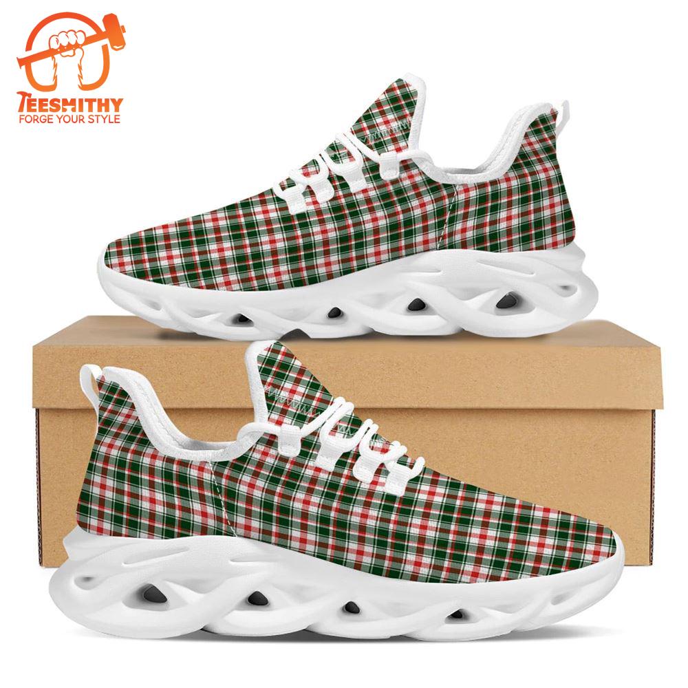 Madras Plaid Christmas Print White Max Soul Shoes   Gift Christmas