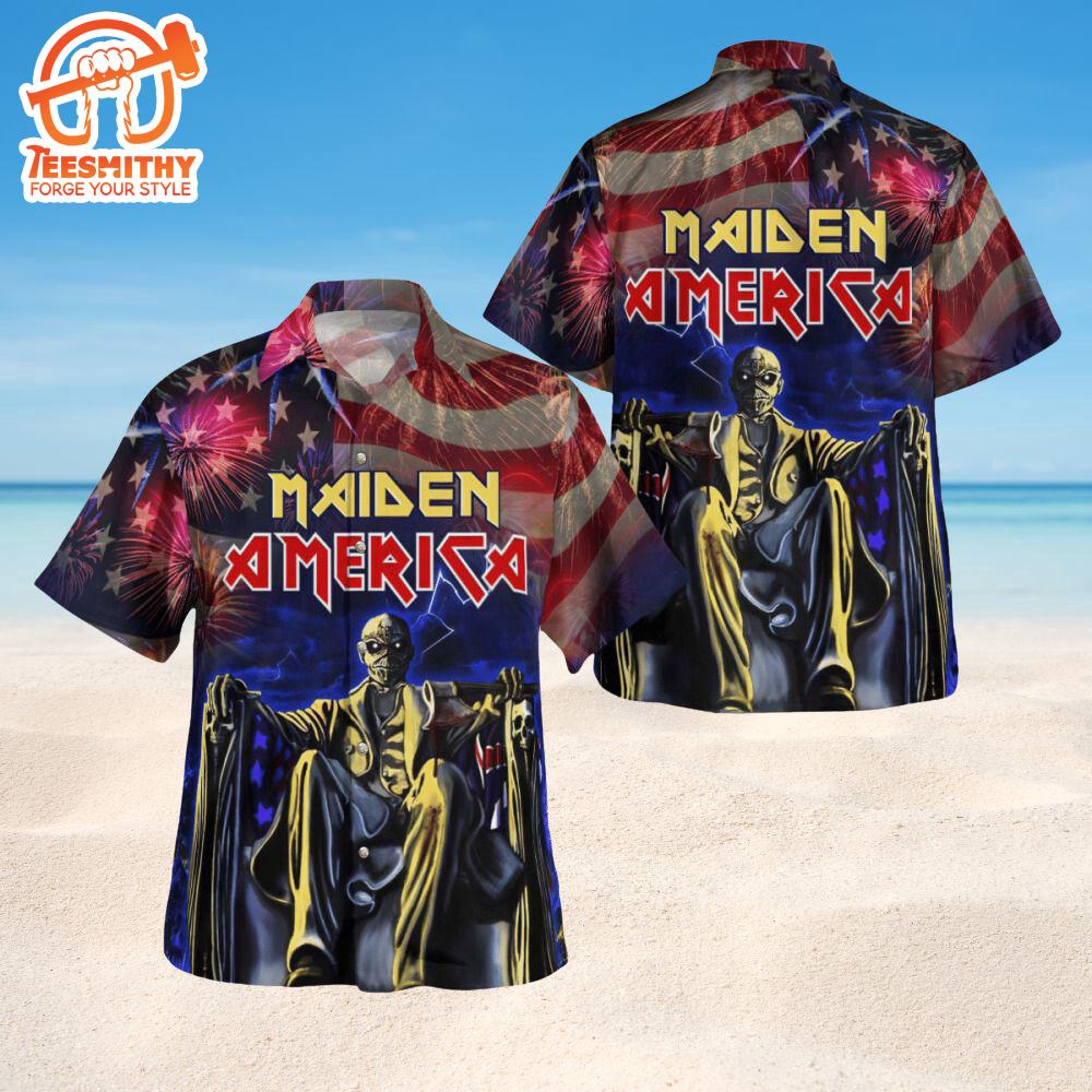 Maiden America 4th Of July Feriworks Hawaii Shirt