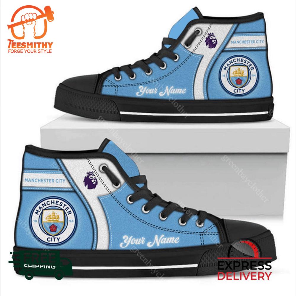 Manchester City F.C Personalzied High Top Canvas Shoes