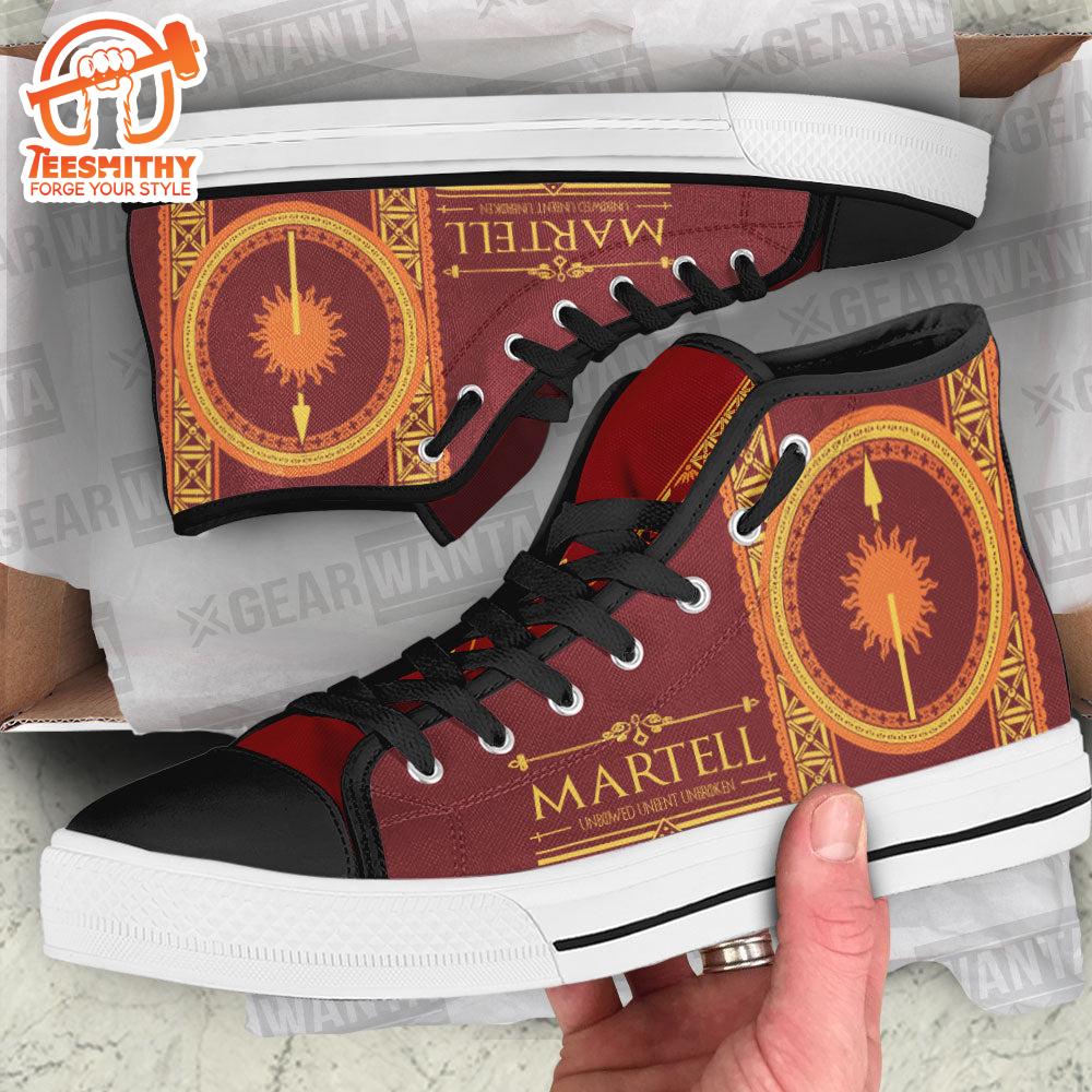 Martell Game Of Thrones High Top Shoes Custom For Fans