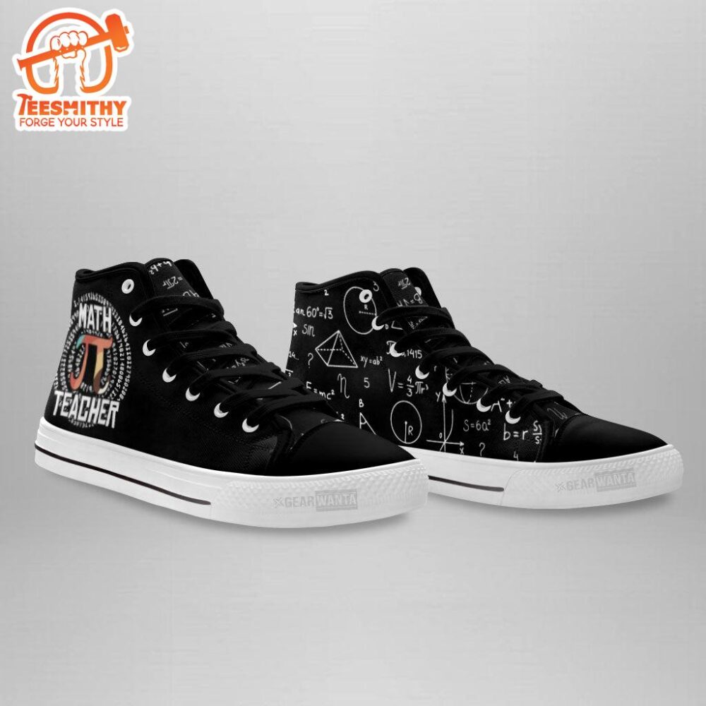 Math Teacher High Top Shoes Custom