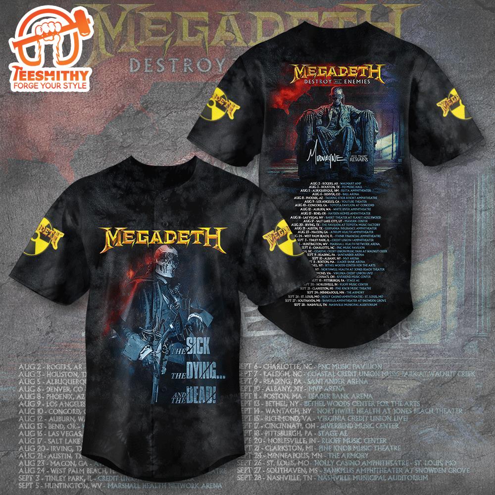 Megadeth Band Baseball Jersey Gift For Fan