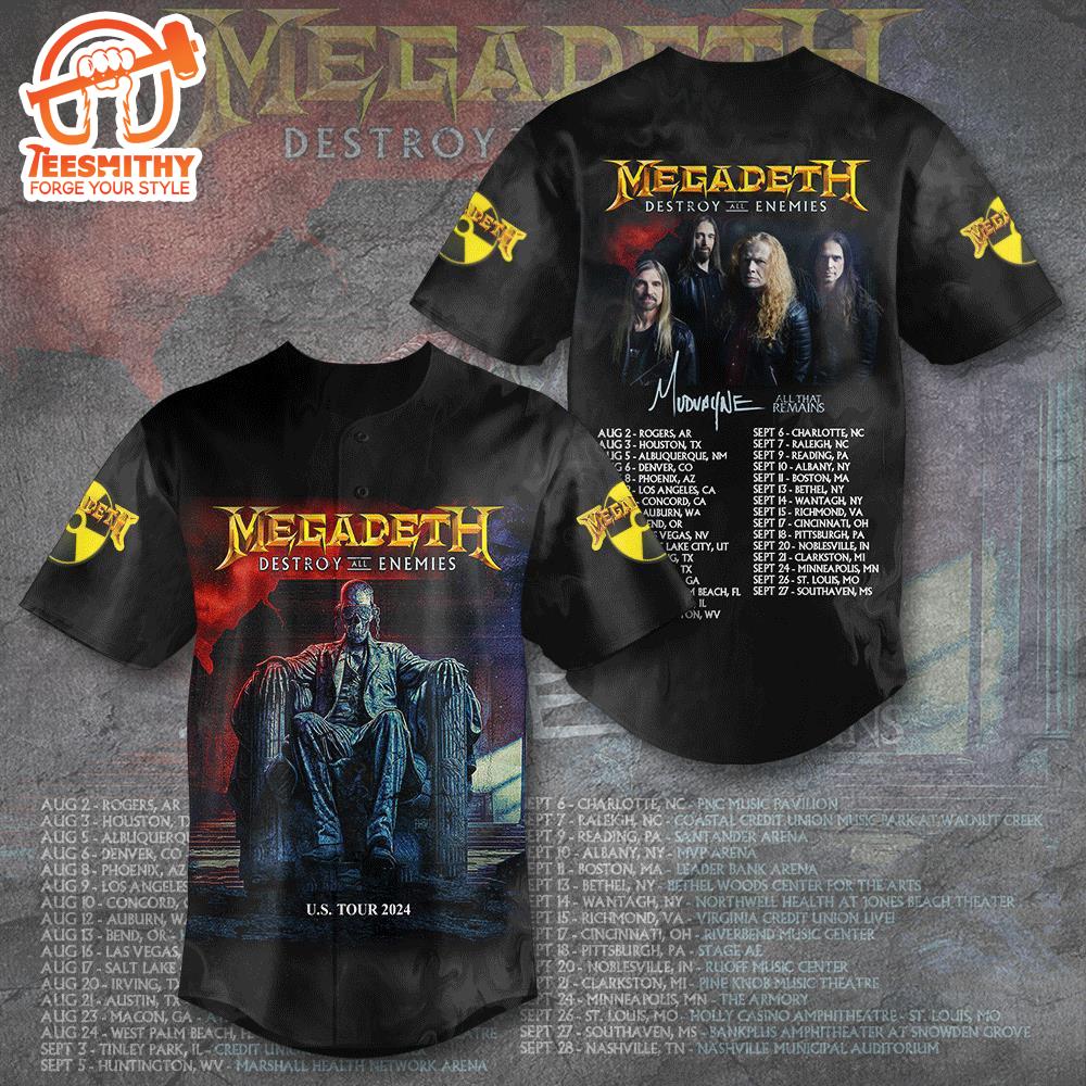 Megadeth Band Trendding For Fans Baseball Jersey Shirt, For Gift Fans Jersey