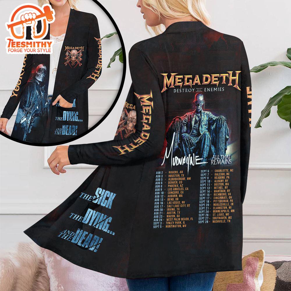 Megadeth Band Women’s Patch Pocket Cardigan Gift Christmas