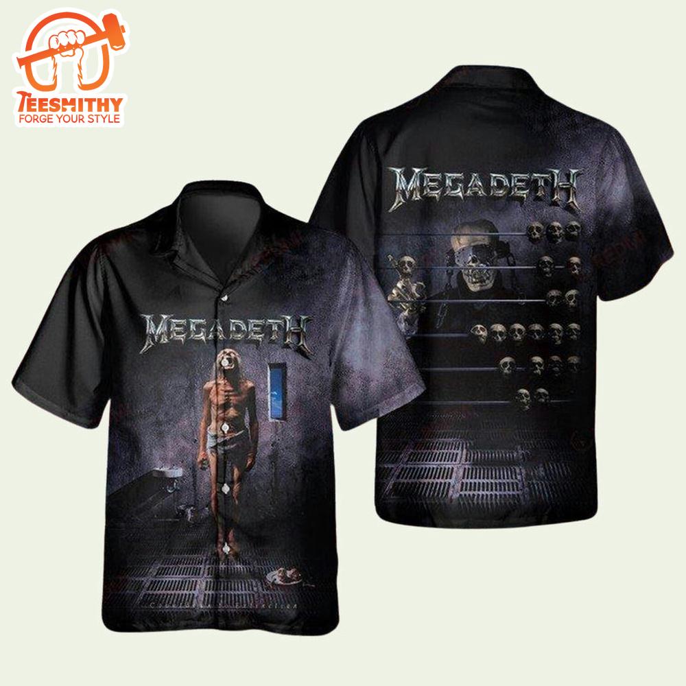 Megadeth Countdown To Extinction Short Sleeve Aloha Shirt