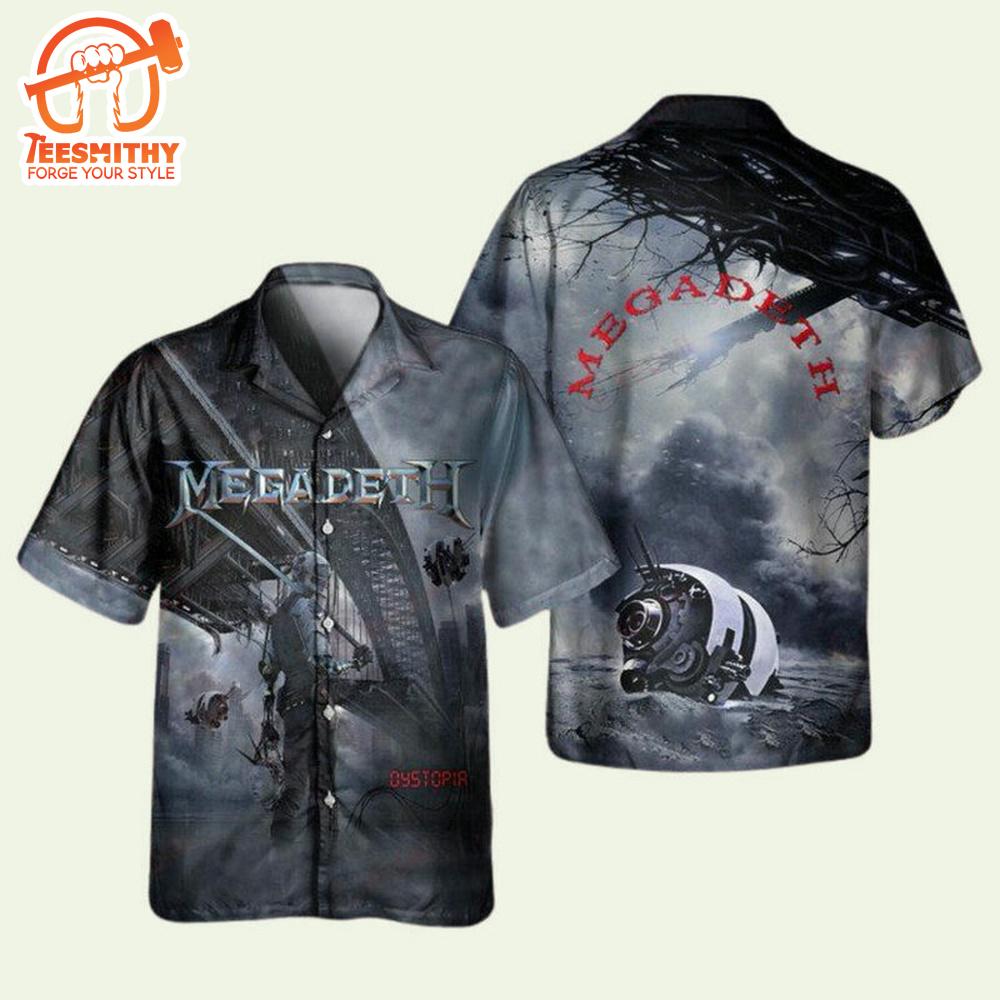 Megadeth Dystopia Album Short Sleeve Aloha Shirt