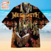 Megadeth Gothic Skull Priest Short Sleeve Aloha Shirt