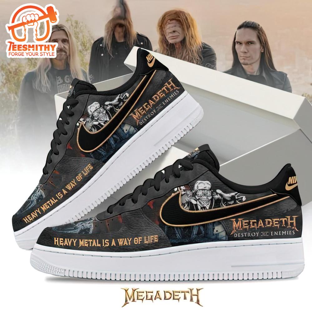 Megadeth Heavy Metal Is A Way Of Life Rock On Air Force 1 Shoes