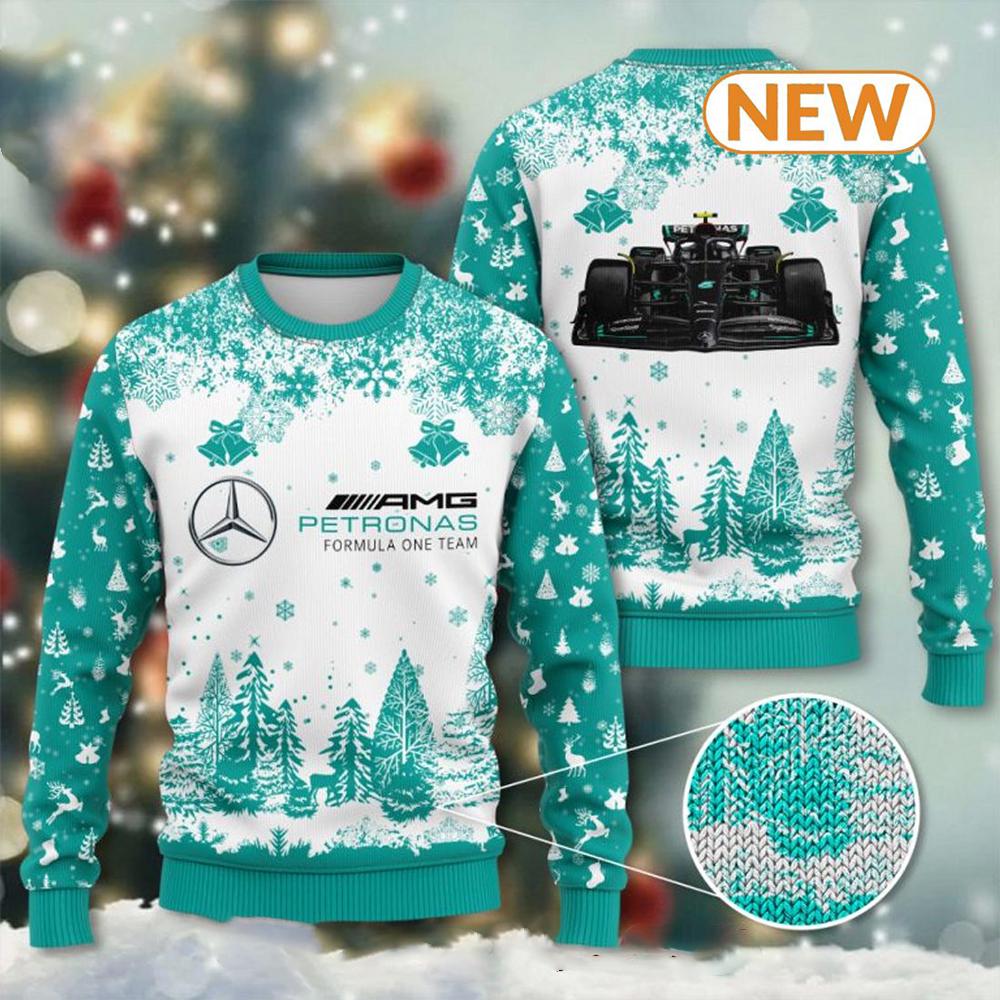 Mercedes-AMG Petronas F1  Ugly Christmas Sweater Shirt, Sweatshirt