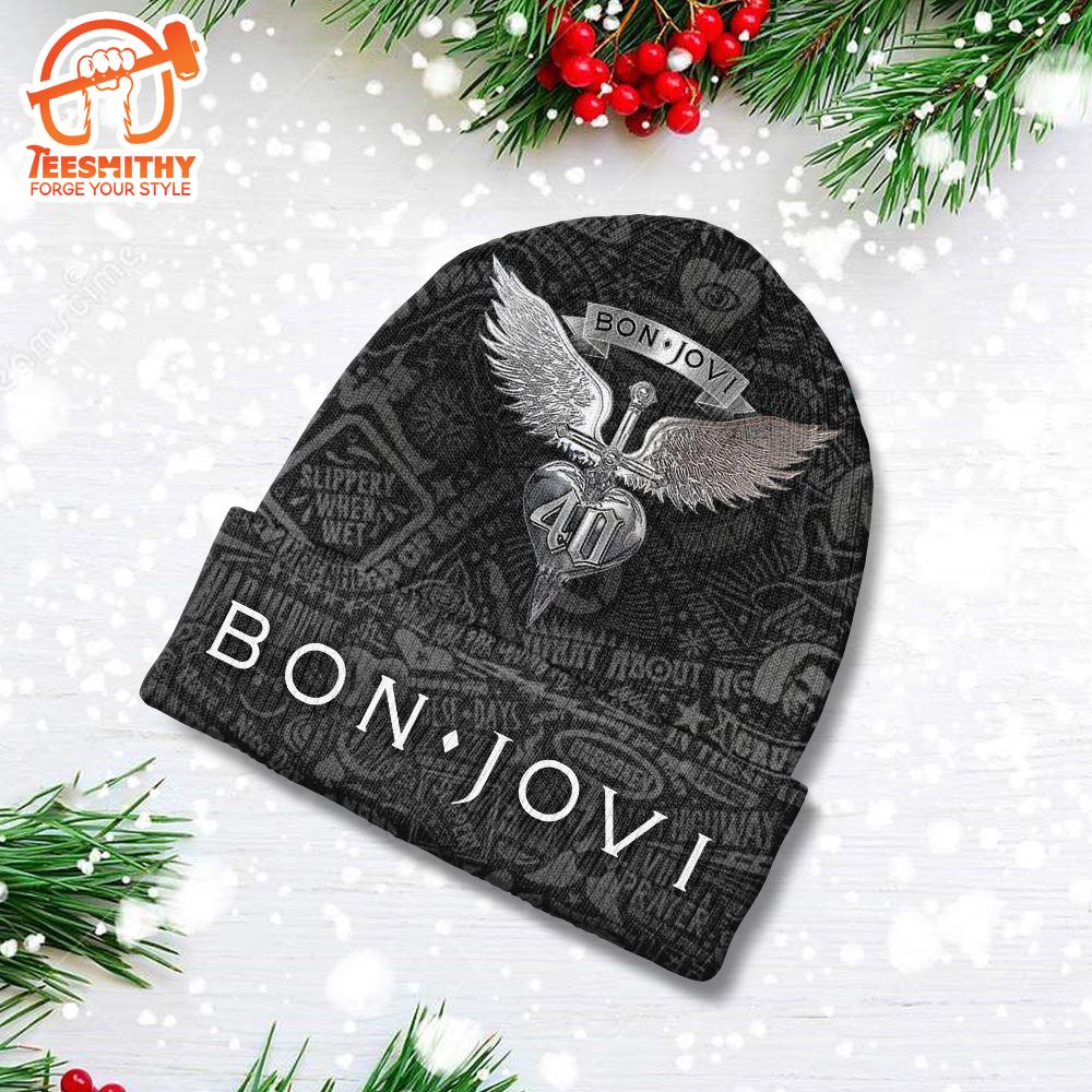 Merry Christmas Bon Jovi Beanie Hats