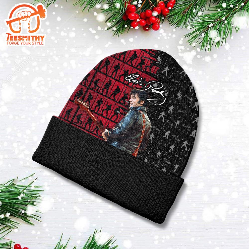 Merry Christmas Elvis Presley Best Of Song Beanie Hat