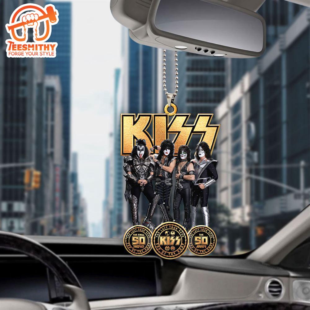 Merry Christmas Kiss Band Custom shape 1-sided Acrylic Car Ornament